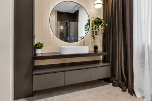 Nowoczesna szafka umywalkowa lakierowana wykonana na wymiar